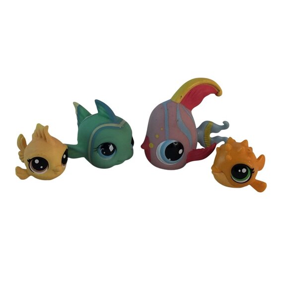 Littlest Pet Shop Fish 608 Fanciest Mint 678 Duffery Puffster N54 Baby 643 Angel - Picture 1 of 16